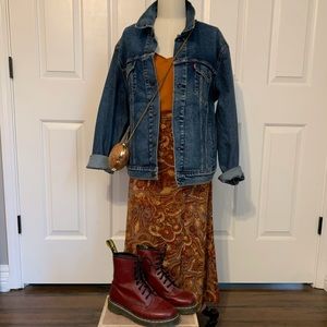 90’s Paisley print slip skirt Sz 14